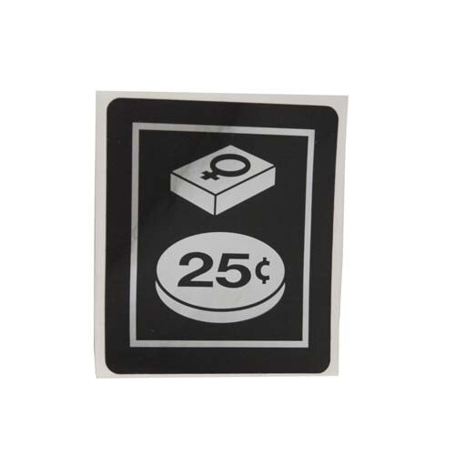 25 Cent Coin Napkin Decal Plate Replacement