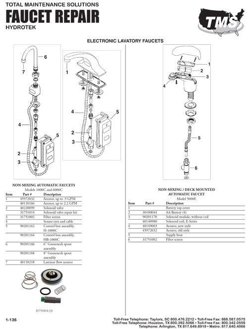 Tms Faucet Parts Store